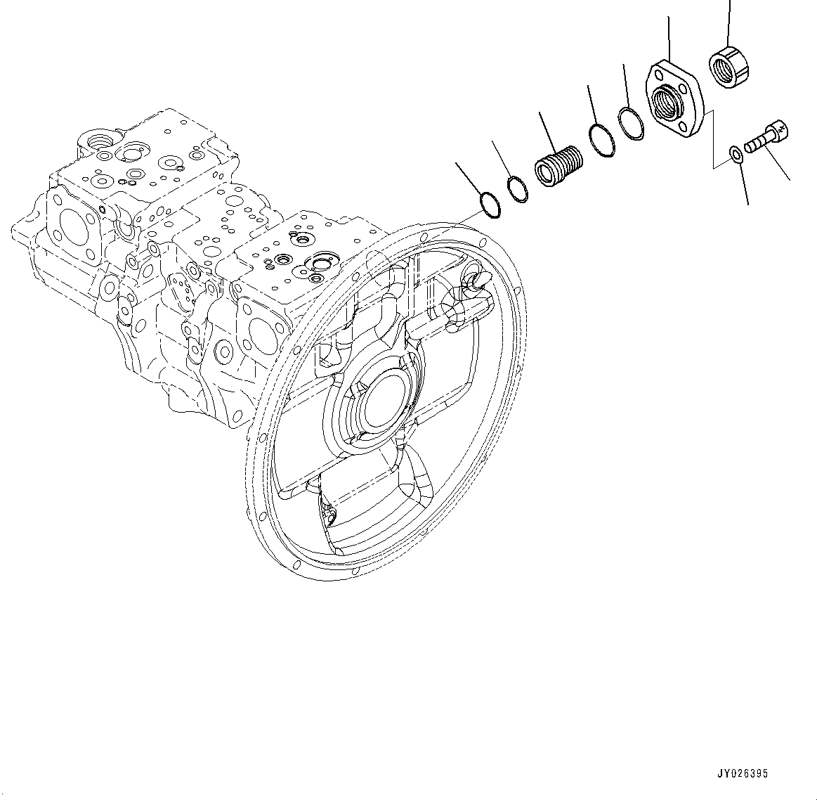 Komatsu parts book diagram for PC360LC-11 S/N 90001-UP (For North America): PISTON PUMP, INNER PARTS (5/13) (#90001-90259)