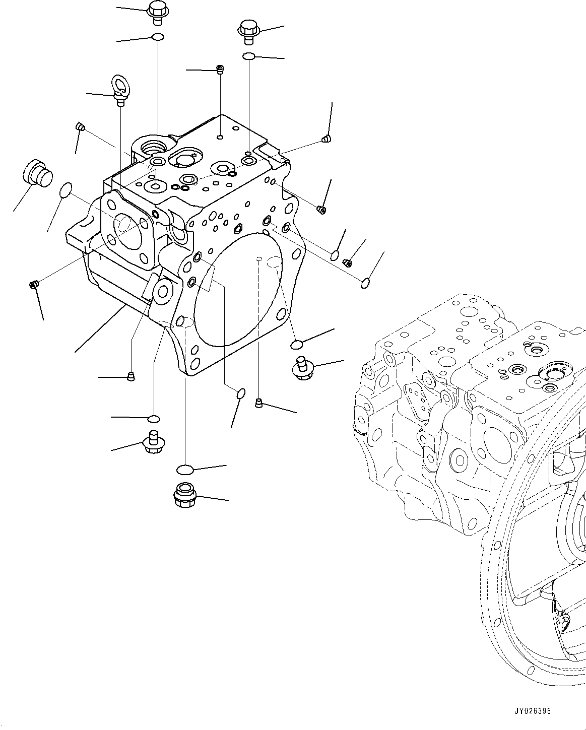 Komatsu parts book diagram for PC360LC-11 S/N 90001-UP (For North America): PISTON PUMP, INNER PARTS (6/13) (#90260-)