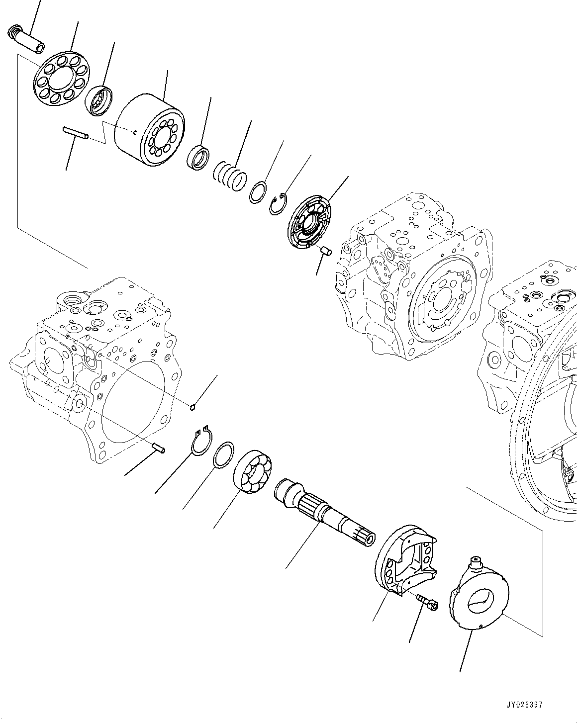 Komatsu parts book diagram for PC360LC-11 S/N 90001-UP (For North America): PISTON PUMP, INNER PARTS (7/13) (#90260-)