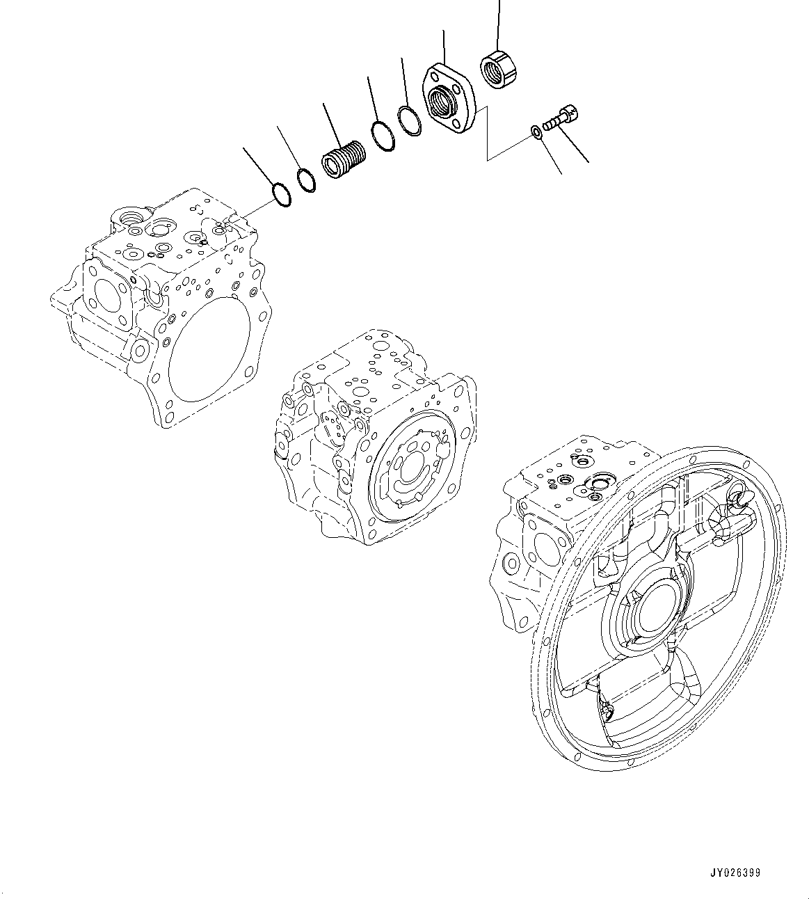 Komatsu parts book diagram for PC360LC-11 S/N 90001-UP (For North America): PISTON PUMP, INNER PARTS (9/13) (#90001-90259)