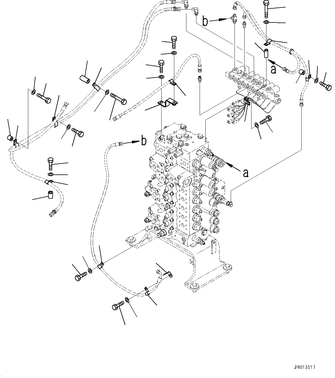 Komatsu parts book diagram for PC360LC-11 S/N 90001-UP (For North America): SOLENOID VALVE, CLIP (#90001-)