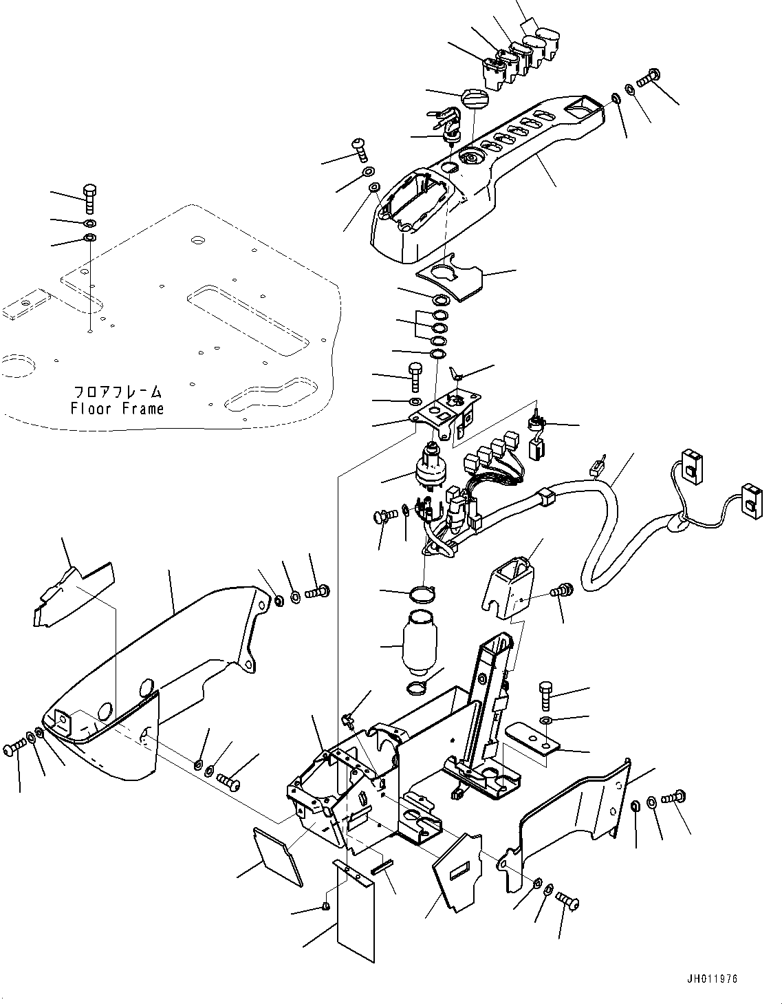 Komatsu parts book diagram for PC360LC-11 S/N 90001-UP (For North America): CAB, FLOOR, AIR CONDITIONER PIPING (#90001-)