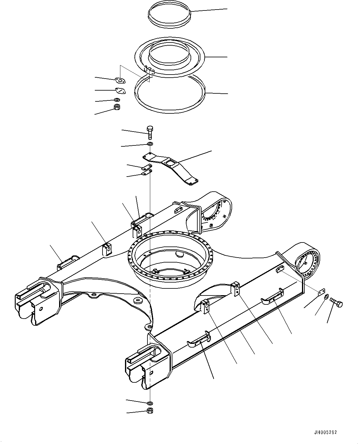 Komatsu parts book diagram for PC360LC-11 S/N 90001-UP (For North America): TRACK FRAME (#90001-)