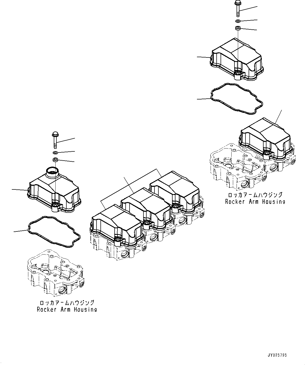Engines Komatsu / SAA6D125E-7D S/N 860103-UP (For WA470-8)(0000861C) / Cylinder Head Cover (#860103-)(A002001 : A1110-001001)