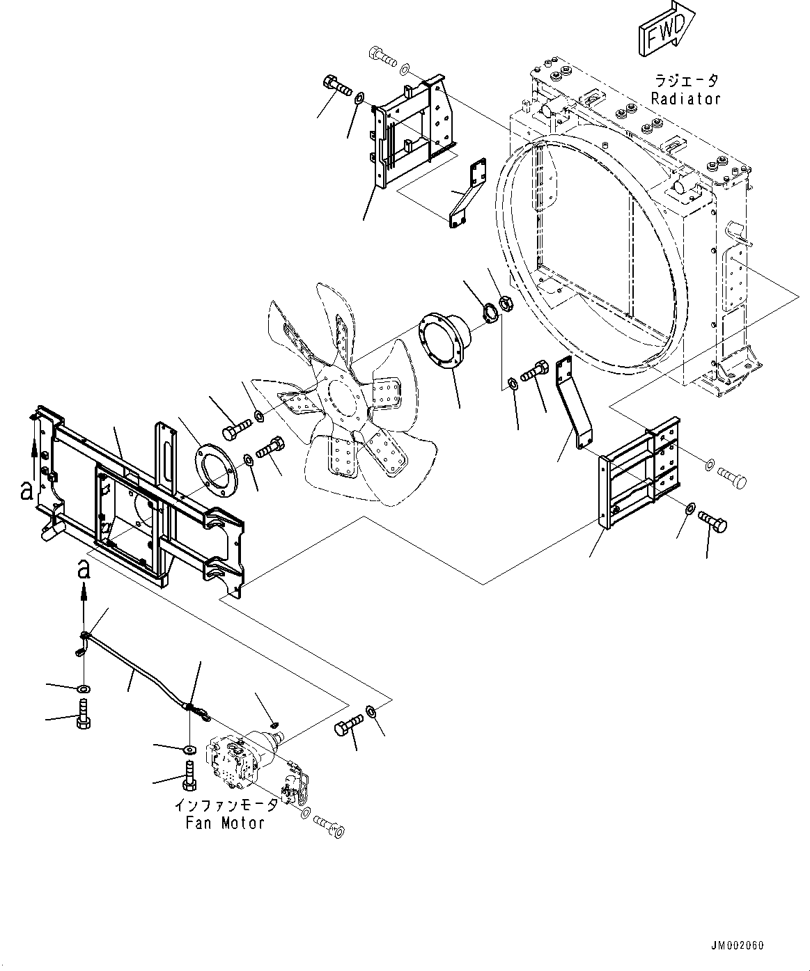 Dump Trucks Komatsu / HM400-5 S/N 10001-UP(0000863C) / Radiator, Fan Motor Mounting Bracket (#10001-)(C001006 : C0110-001006)