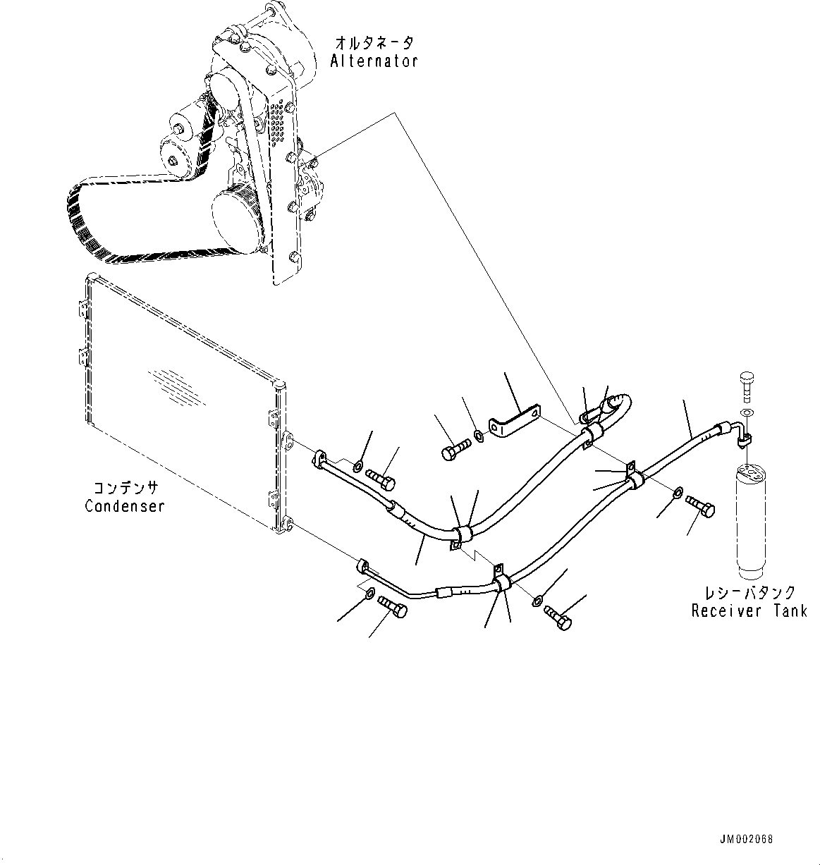 Dump Trucks Komatsu / HM400-5 S/N 10001-UP(0000863C) / Radiator, Freon Piping (#10001-)(C001011 : C0110-001011)