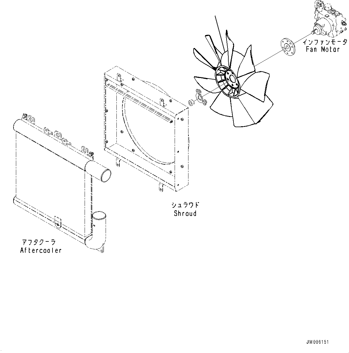 Dump Trucks Komatsu / HM400-5 S/N 10001-UP(0000863C) / Aftercooler, Fan (#10001-)(C002002 : C0111-001002)
