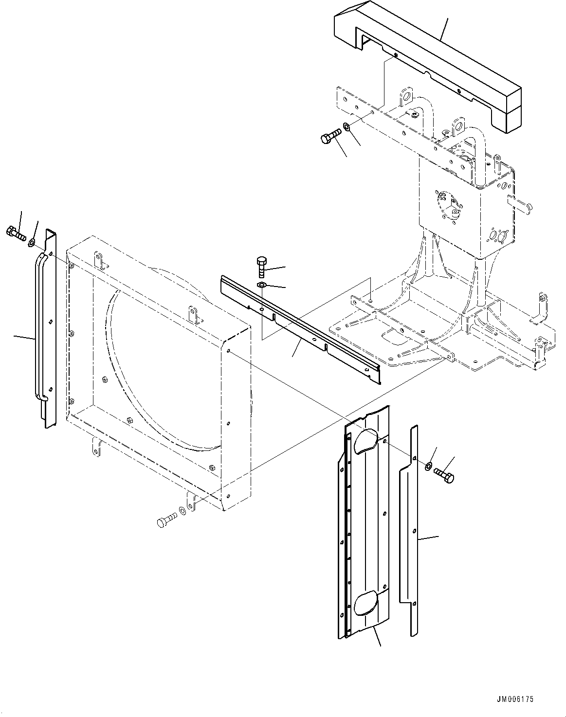 Dump Trucks Komatsu / HM400-5 S/N 10001-UP(0000863C) / Aftercooler, Baffle (#10001-)(C002010 : C0111-001010)