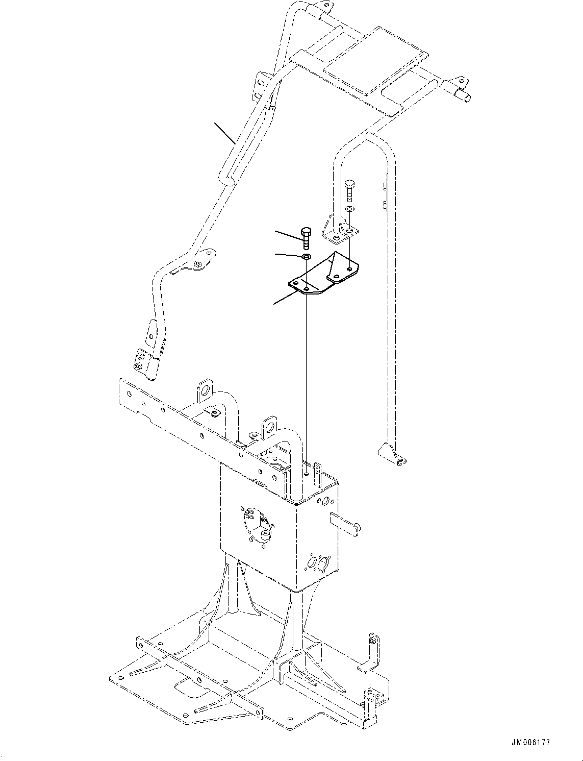 Dump Trucks Komatsu / HM400-5 S/N 10001-UP(0000863C) / Aftercooler, Cover Mounting Bracket (#10001-)(C002011 : C0111-001011)
