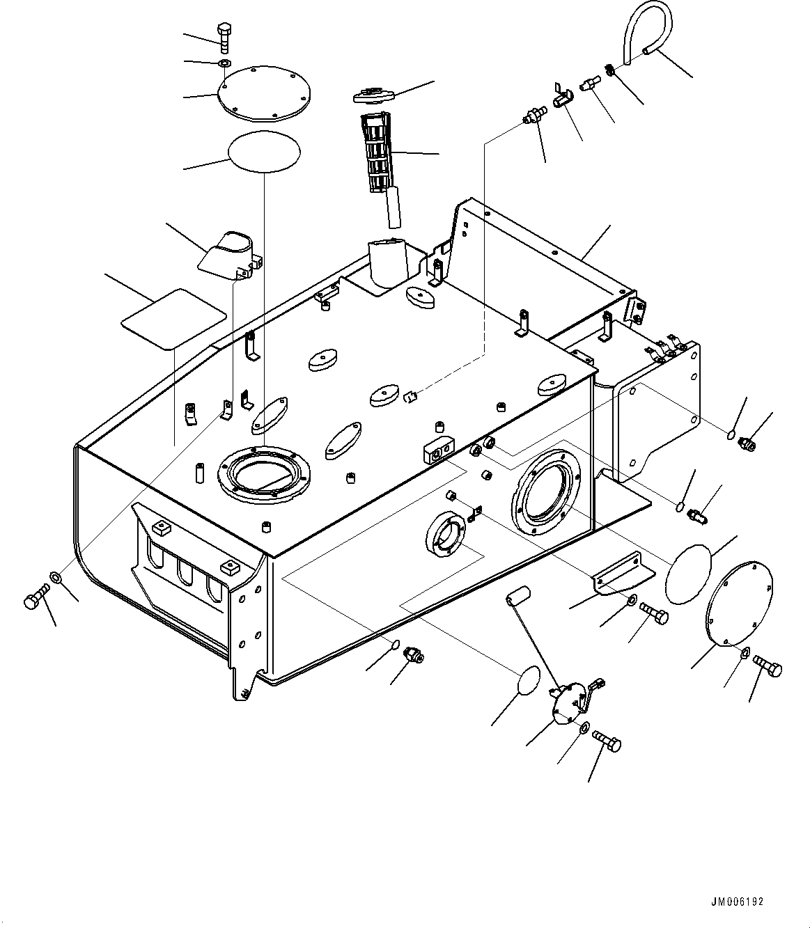 Dump Trucks Komatsu / HM400-5 S/N 10001-UP(0000863C) / Fuel Tank Group, Fuel Tank (#10001-)(D002001 : D0150-001001)