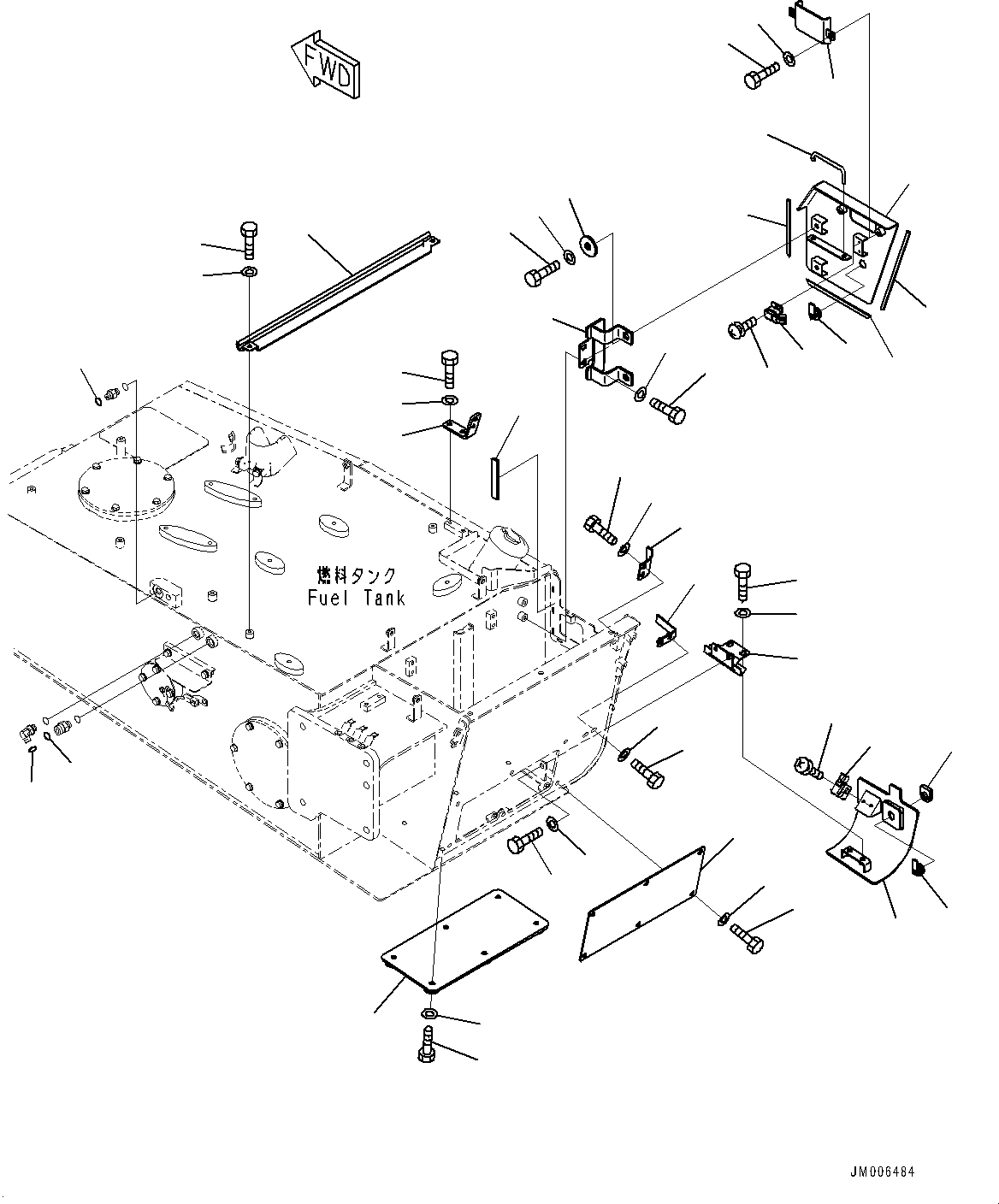 Dump Trucks Komatsu / HM400-5 S/N 10001-UP(0000863C) / Fuel Tank Group, Cover (#10001-)(D002002 : D0150-001002)