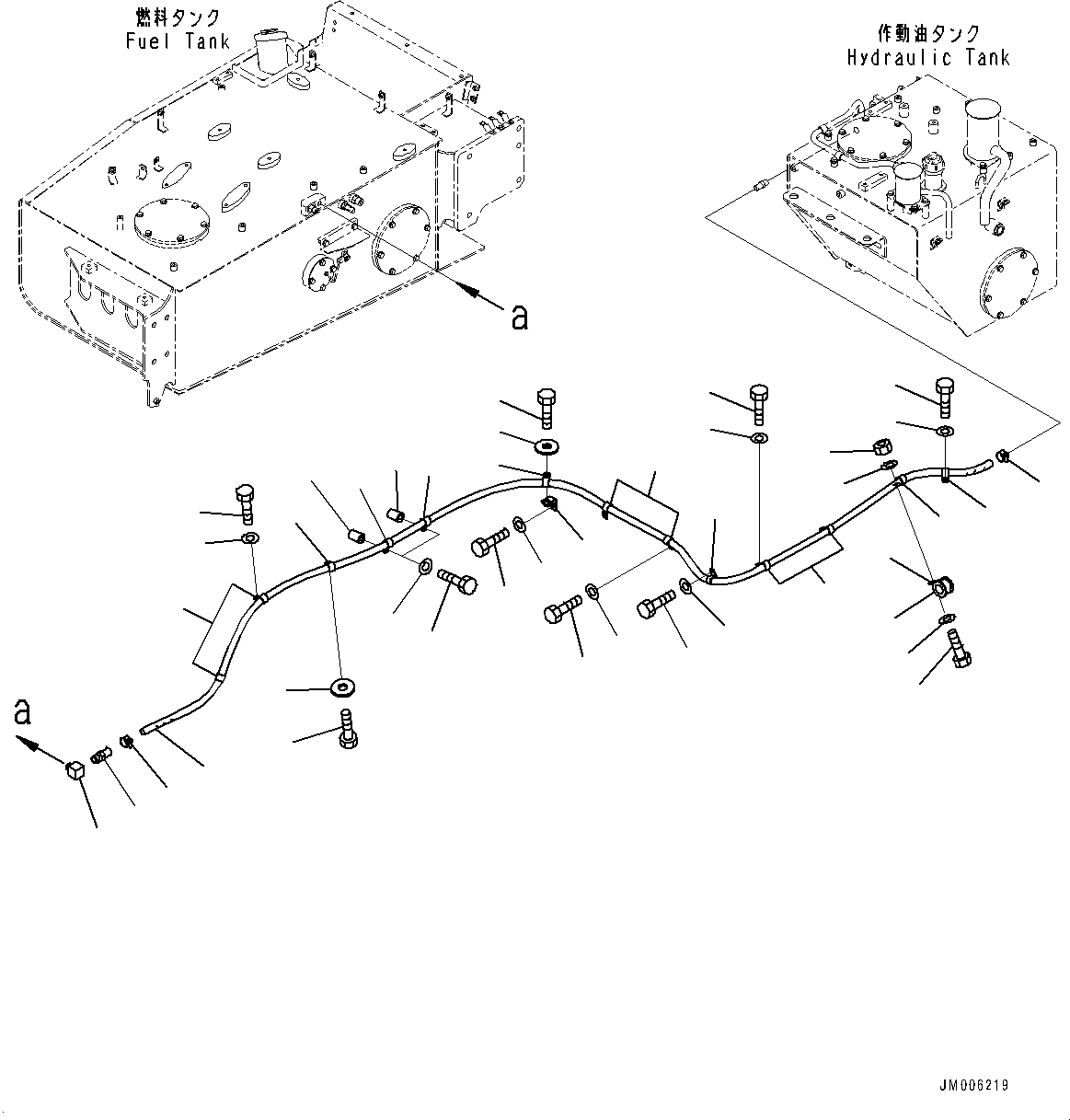 Dump Trucks Komatsu / HM400-5 S/N 10001-UP(0000863C) / Fuel Piping, Fuel Tank Breather Hose (#10001-)(D003002 : D0200-001002)