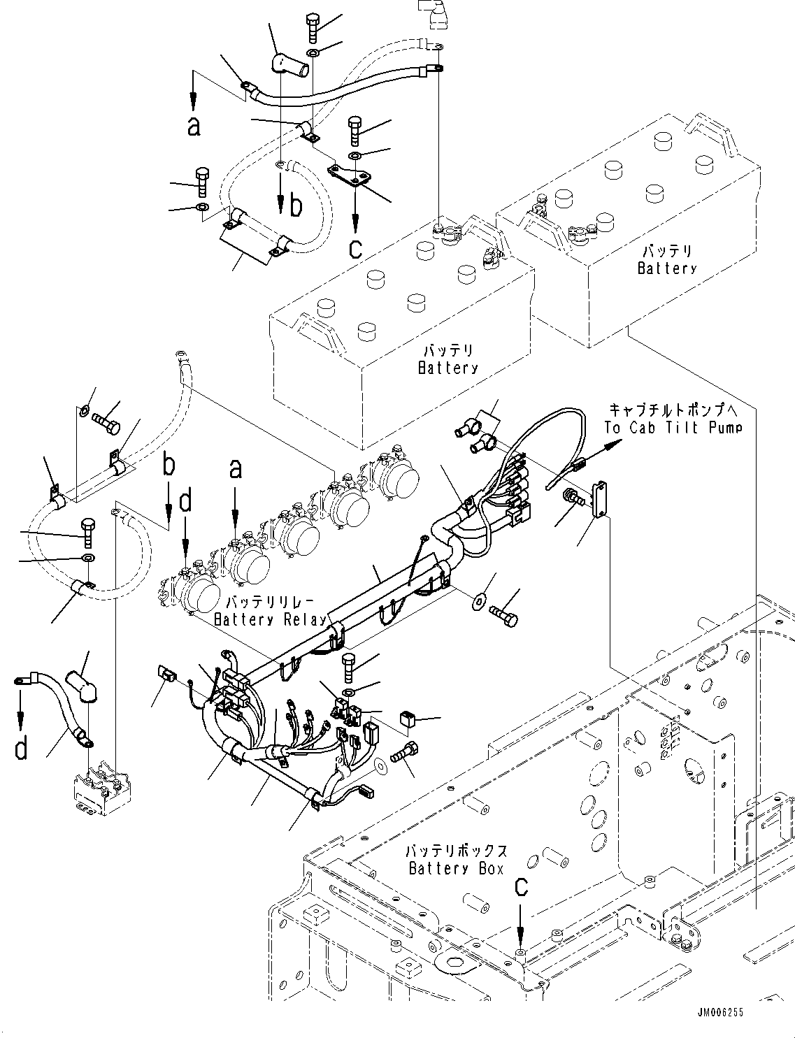 Dump Trucks Komatsu / HM400-5 S/N 10001-UP(0000863C) / Battery Box, Wiring Harness (#10001-)(E002002 : E0150-001002)