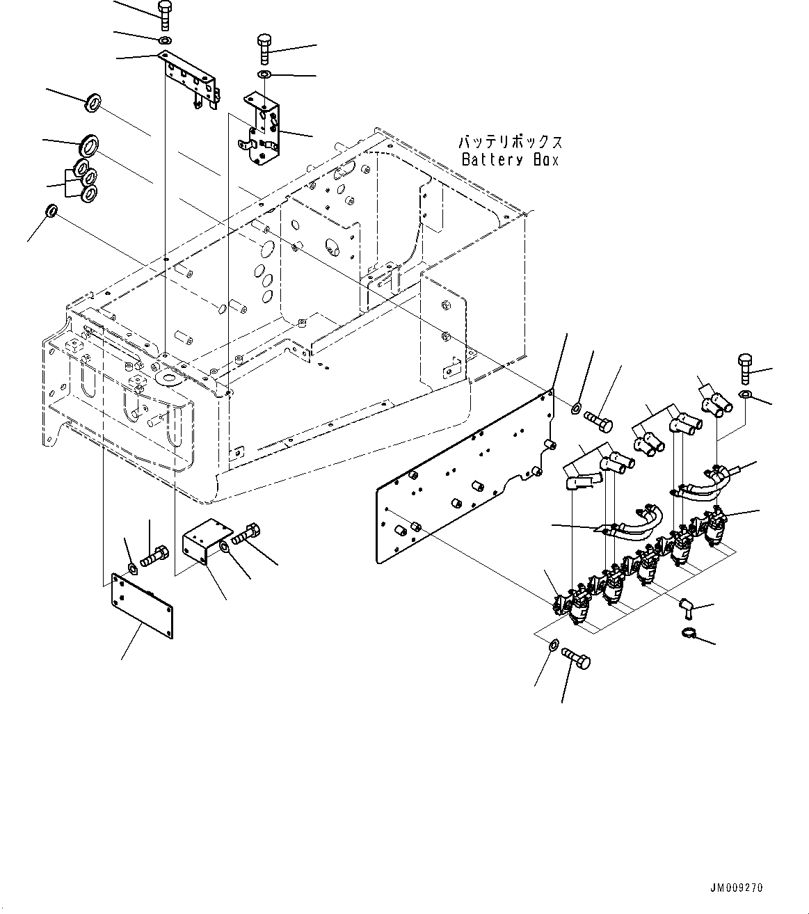 Dump Trucks Komatsu / HM400-5 S/N 10001-UP(0000863C) / Battery Box, Relay (#10233-)(E004005 : E0150-003004A)