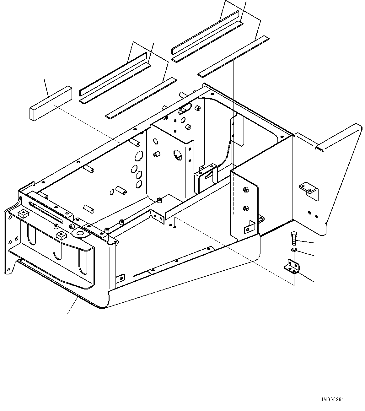 Dump Trucks Komatsu / HM400-5 S/N 10001-UP(0000863C) / Battery Box, Box (#10001-)(E002009 : E0150-001008)