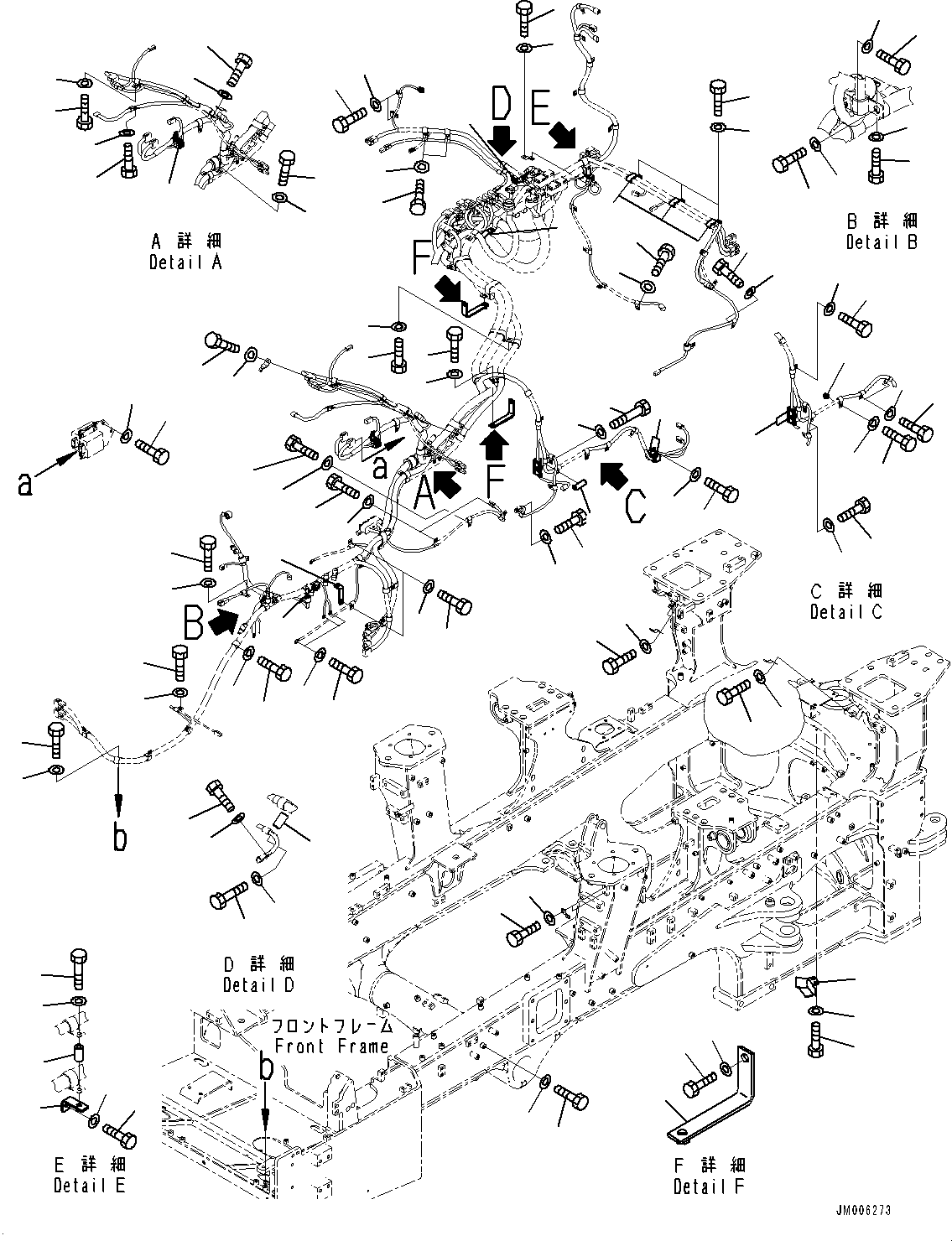 Dump Trucks Komatsu / HM400-5 S/N 10001-UP(0000863C) / Front Wiring Harness, Mounting, L.H. (2/3) (#10001-)(E011005 : E0200-002005)