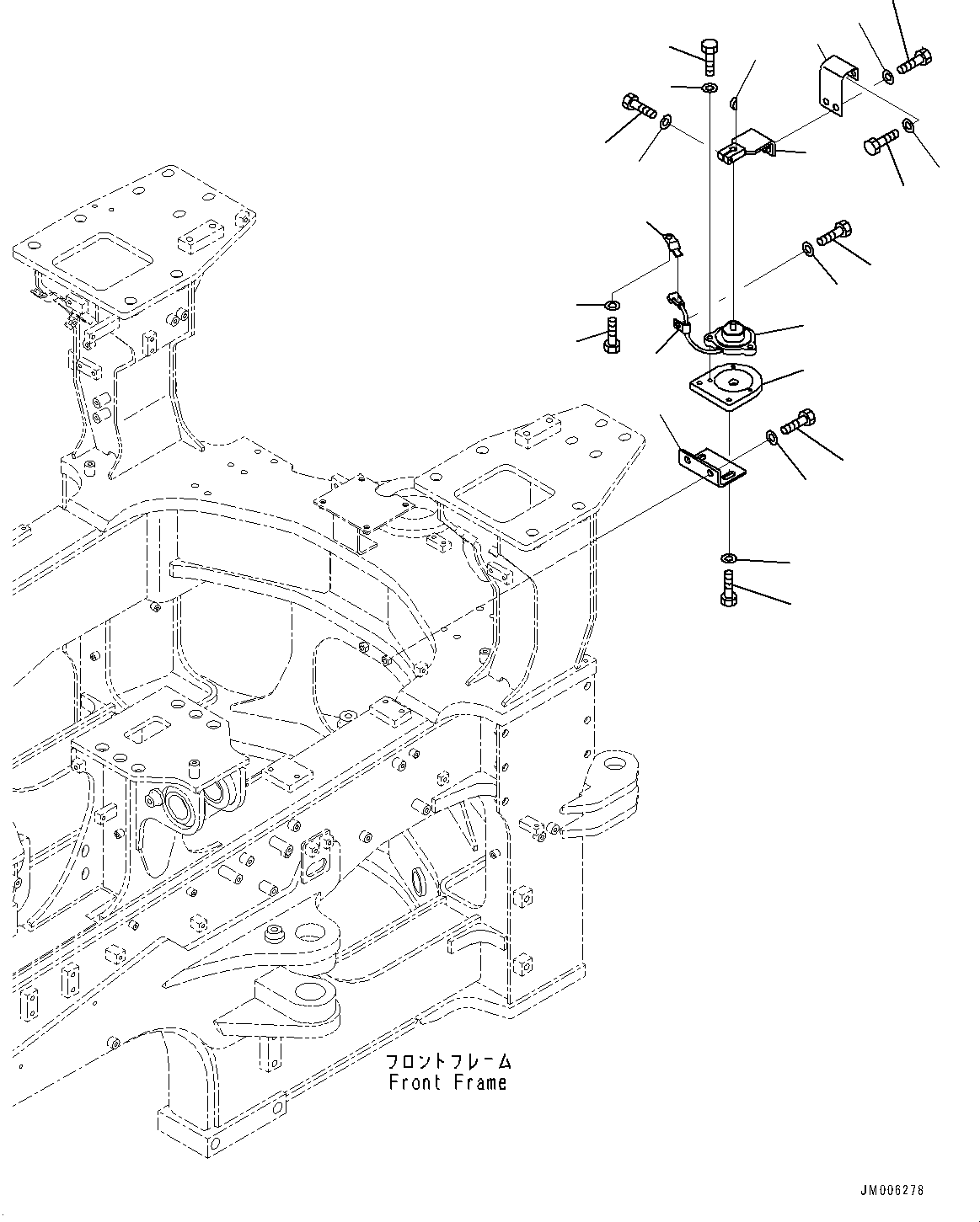 Dump Trucks Komatsu / HM400-5 S/N 10001-UP(0000863C) / Front Wiring Harness, Ground Cable (#10001-)(E011009 : E0200-002009)