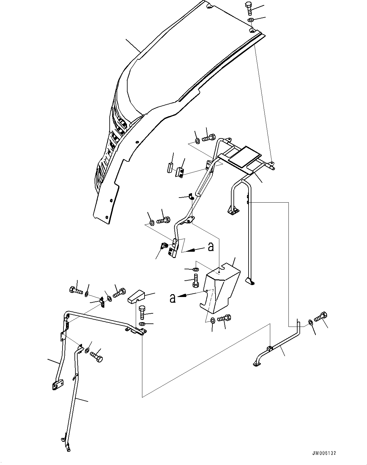 Dump Trucks Komatsu / HM400-5 S/N 10001-UP(0000863C) / Engine Hood Related Parts, Cover, R.H. (#10001-)(M003001 : M3141-001001)