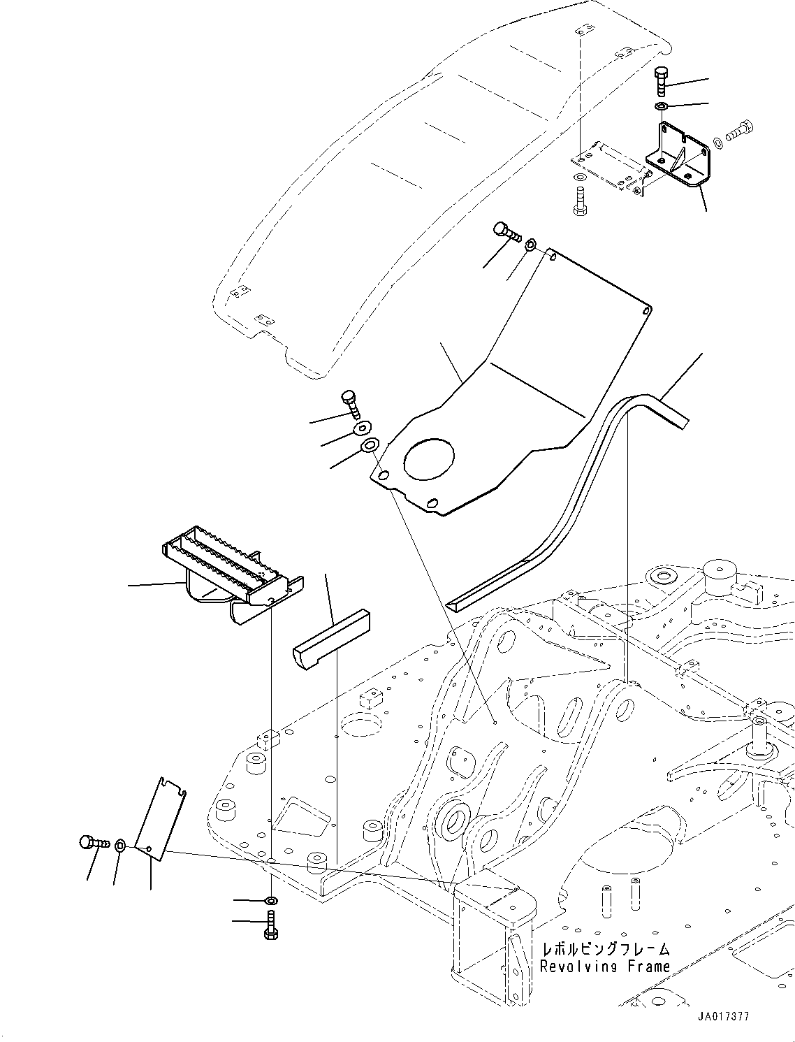 Excavators Komatsu / PC78US-10 S/N 30001-UP(0000868C) / Front Cover, Step and Cover (#30001-)(M010002 : M1230-003002)