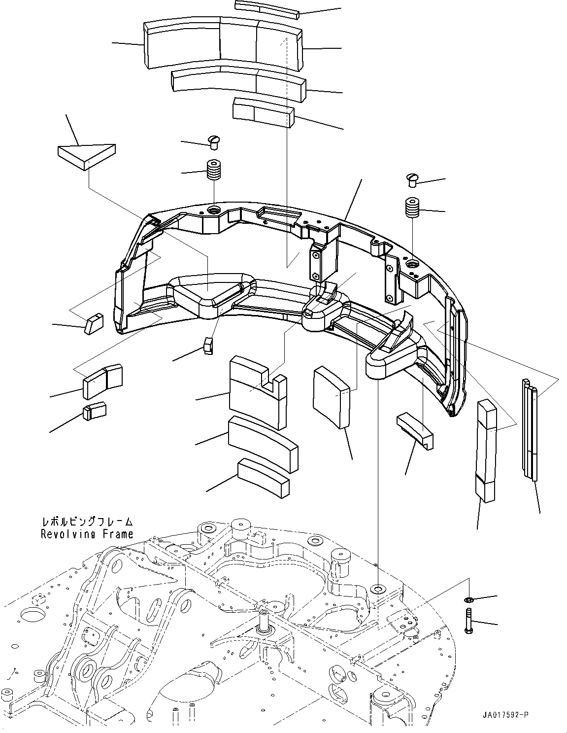 Excavators Komatsu / PC78US-10 S/N 30001-UP(0000868C) / Counterweight (#30001-)(M015001 : M1510-003001)