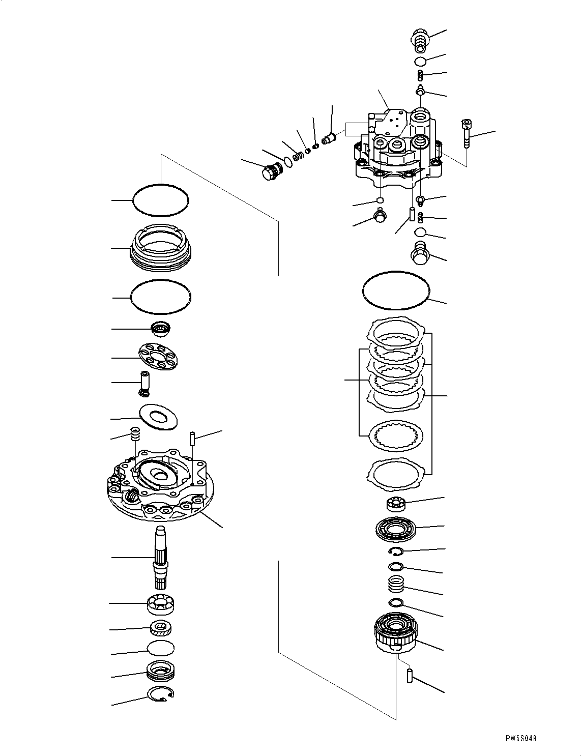 Excavators Komatsu / PC78US-10 S/N 30001-UP(0000868C) / Swing Machinery and Motor, Swing Motor (1/3) (#30001-)(N002002 : N1200-001002)