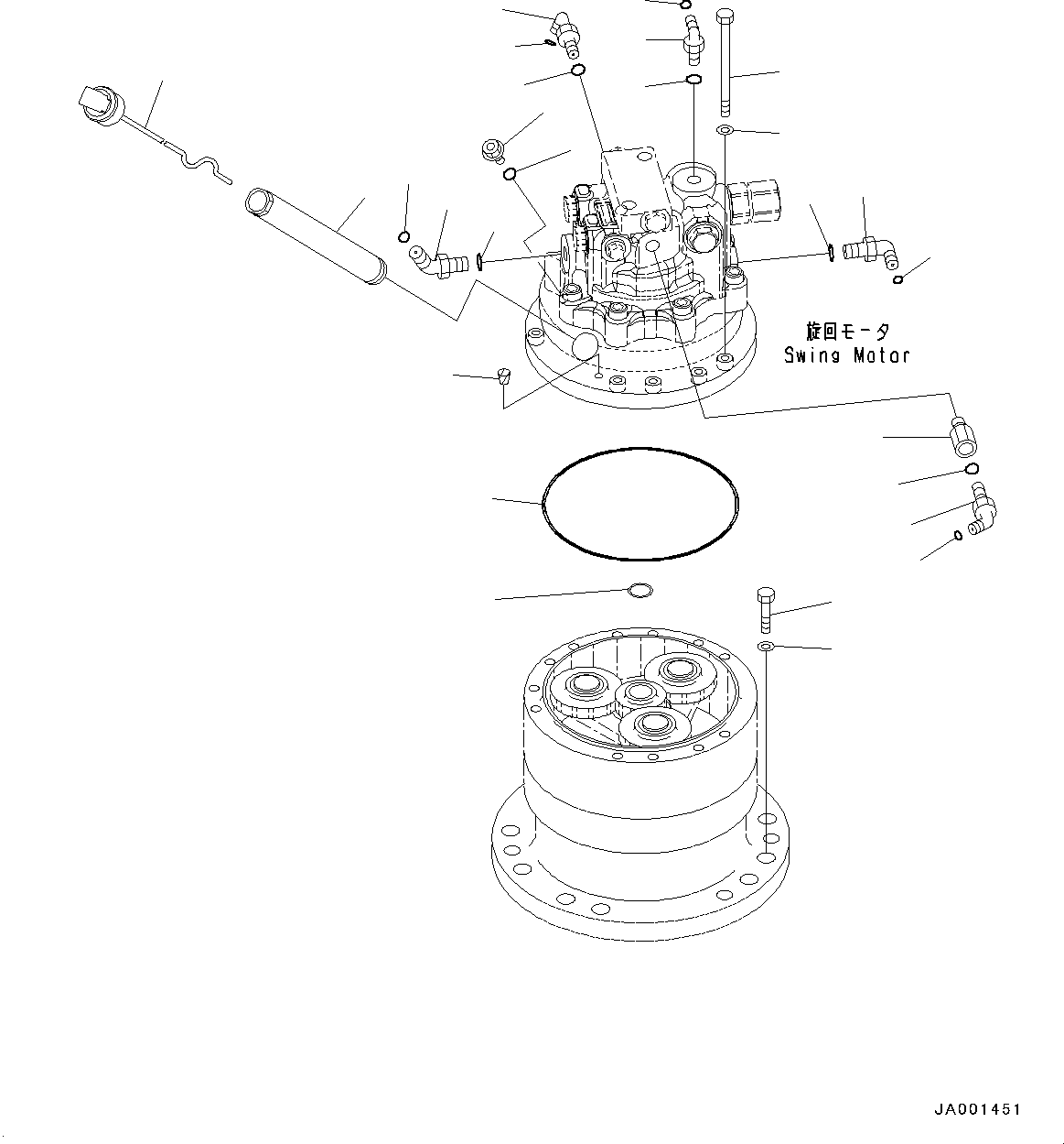 Excavators Komatsu / PC78US-10 S/N 30001-UP(0000868C) / Swing Machinery and Motor, Inner Parts (2/2) (#30001-)(N002005 : N1200-001005)