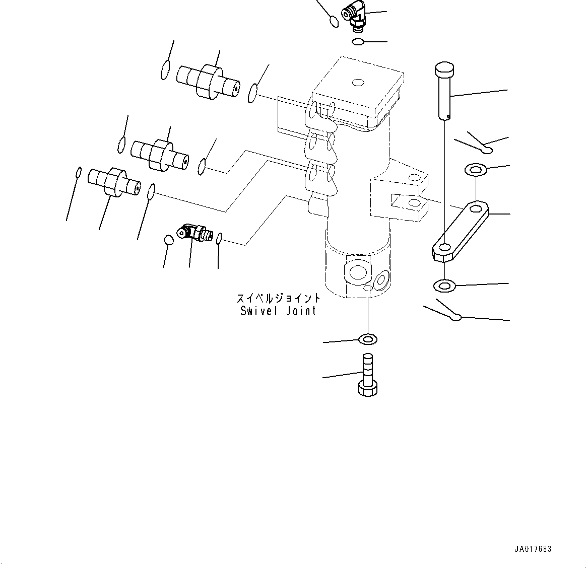 Excavators Komatsu / PC78US-10 S/N 30001-UP(0000868C) / Swivel Joint, Mounting (#30001-)(N003002 : N1310-002002)