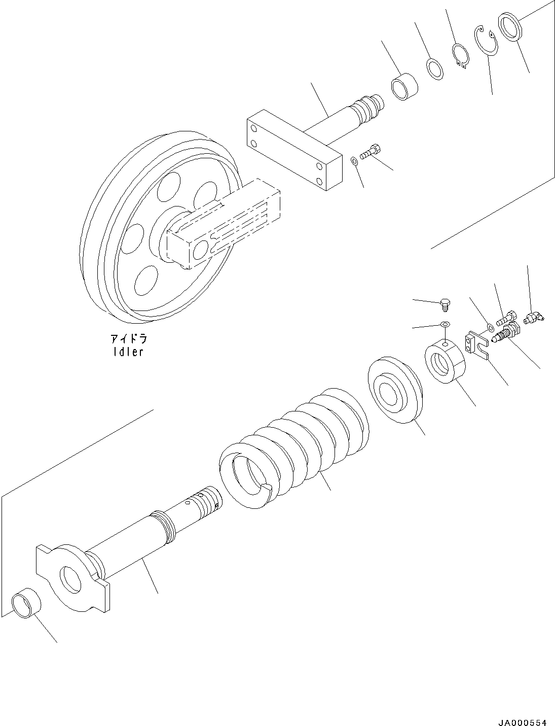 Excavators Komatsu / PC78US-10 S/N 30001-UP(0000868C) / Front Idler and Idler Cushion, Idler Cushion (#30001-)(R002002 : R0120-001002)