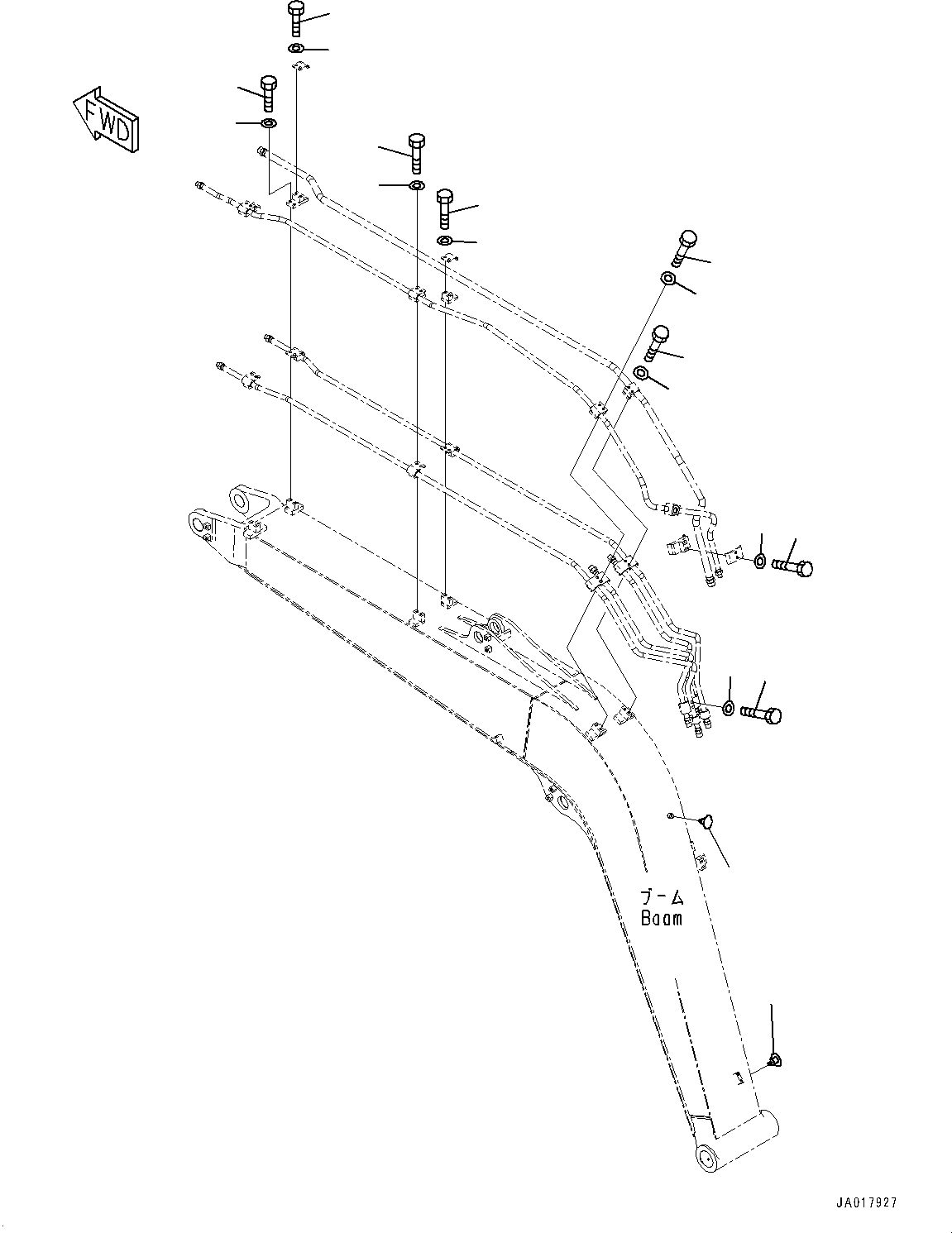 Excavators Komatsu / PC78US-10 S/N 30001-UP(0000868C) / Boom, Bolt (#30001-)(T006004 : T1110-008004)