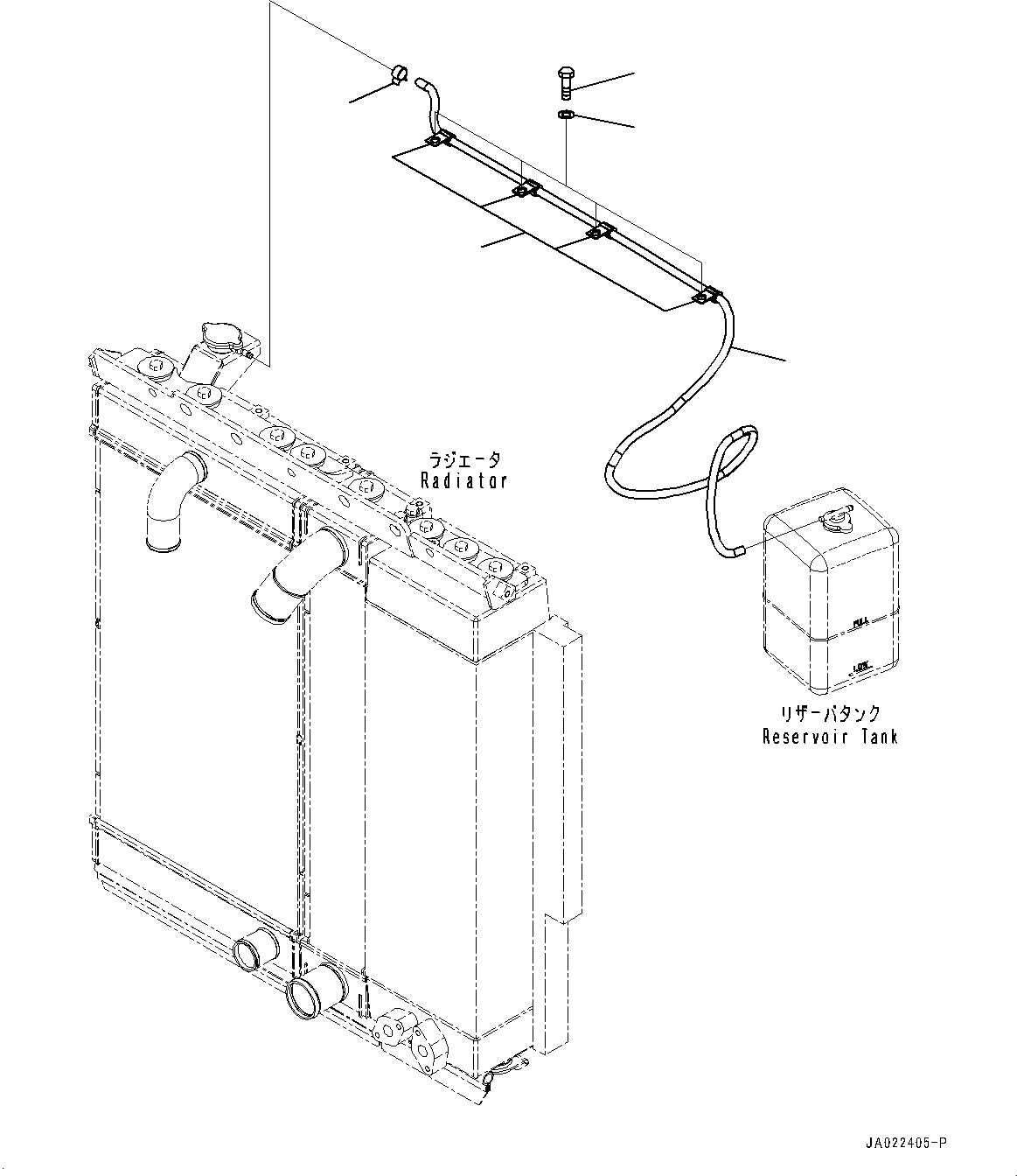 Bulldozers Komatsu / D39EX-24 S/N 95001-UP(0000973C) / Cooling System, Piping (#95001-)(C001003 : C0100-001003)