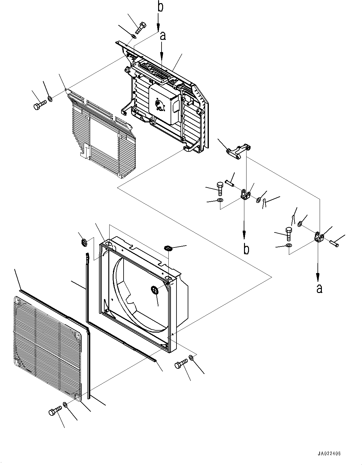 Bulldozers Komatsu / D39EX-24 S/N 95001-UP(0000973C) / Cooling System, Radiator Mask (#95001-)(C001009 : C0100-001009)