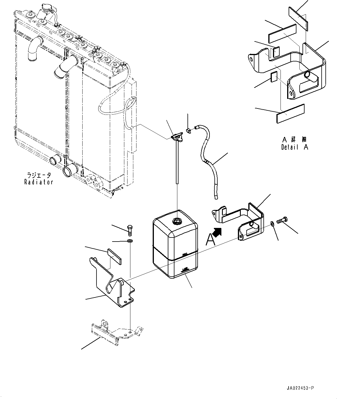 Bulldozers Komatsu / D39EX-24 S/N 95001-UP(0000973C) / Cooling System, Reservoir Tank (#95001-)(C001012 : C0100-001012)