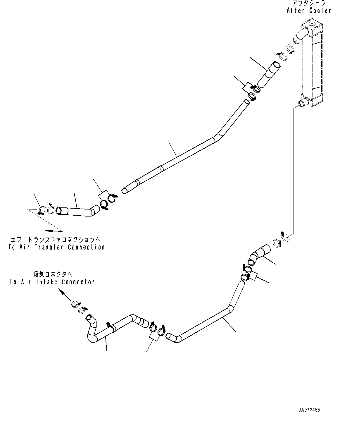 Bulldozers Komatsu / D39EX-24 S/N 95001-UP(0000973C) / Cooling System, Aftercooler Piping (#95001-)(C001014 : C0100-001014)