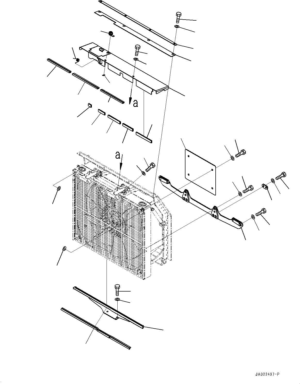 Bulldozers Komatsu / D39EX-24 S/N 95001-UP(0000973C) / Cooling System, Cover (#95001-)(C001021 : C0100-001021)