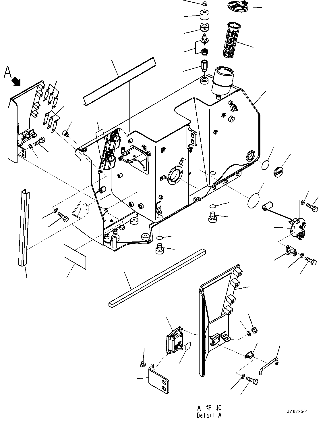Bulldozers Komatsu / D39EX-24 S/N 95001-UP(0000973C) / Fuel Tank, Tank and Breather (#95001-)(D001001 : D0100-001001)