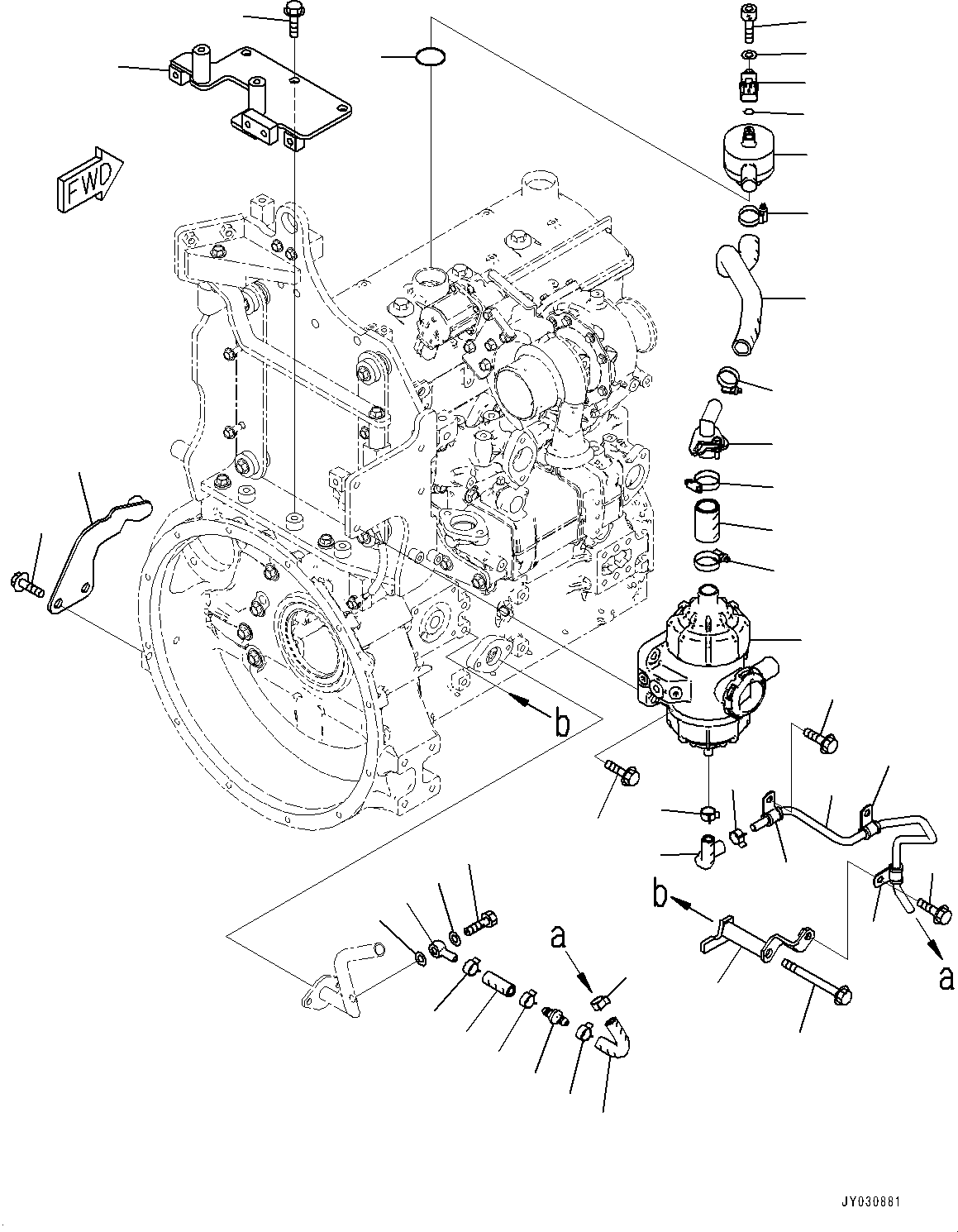 Komatsu parts book diagram for SAA4D95LE-7AA S/N 800001-UP (For D37EX-24/D37EXI-24/D37PX-24/D37PXI-24): AIR INTAKE MANIFOLD (#800001-)