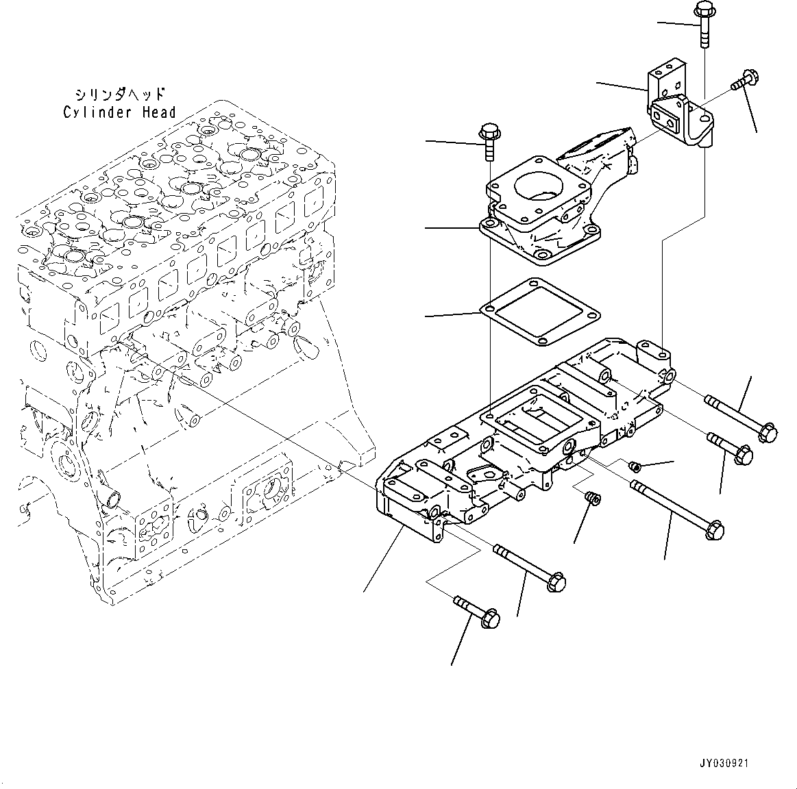 Komatsu parts book diagram for SAA4D95LE-7AA S/N 800001-UP (For D37EX-24/D37EXI-24/D37PX-24/D37PXI-24): AIR INTAKE CONNECTOR (#800001-)