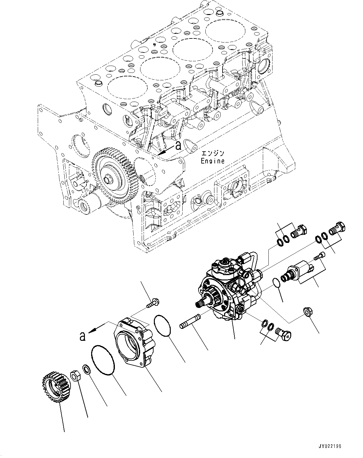 Komatsu parts book diagram for SAA4D95LE-7AA S/N 800001-UP (For D37EX-24/D37EXI-24/D37PX-24/D37PXI-24): FUEL SUPPLY PUMP (#800001-)