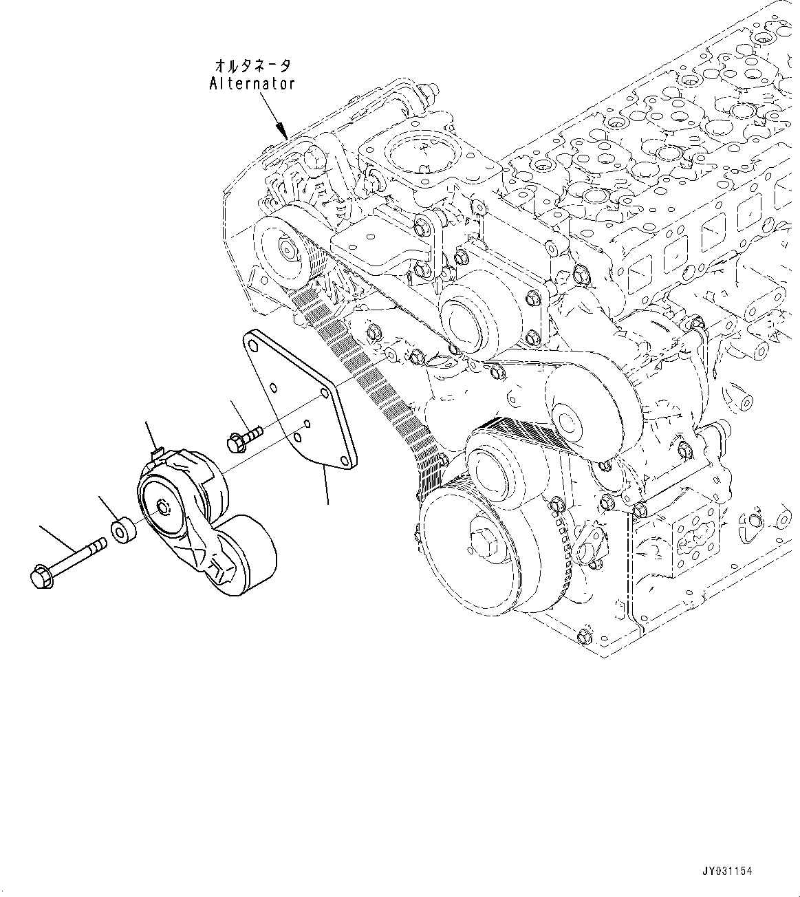 Komatsu parts book diagram for SAA4D95LE-7AA S/N 800001-UP (For D37EX-24/D37EXI-24/D37PX-24/D37PXI-24): WATER PUMP (#800001-)