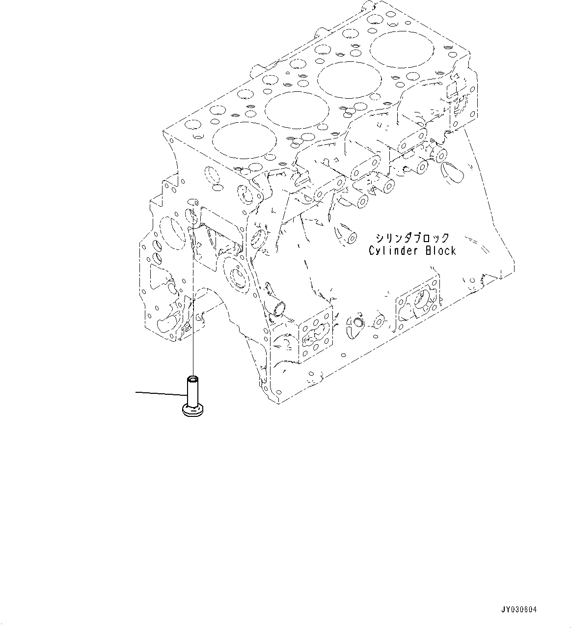Komatsu parts book diagram for SAA4D95LE-7BB S/N 800001-UP (For D39EX-24/D39EXI-24/D39PX-24/D39PXI-24): CYLINDER BLOCK, TAPPET (#800001-)
