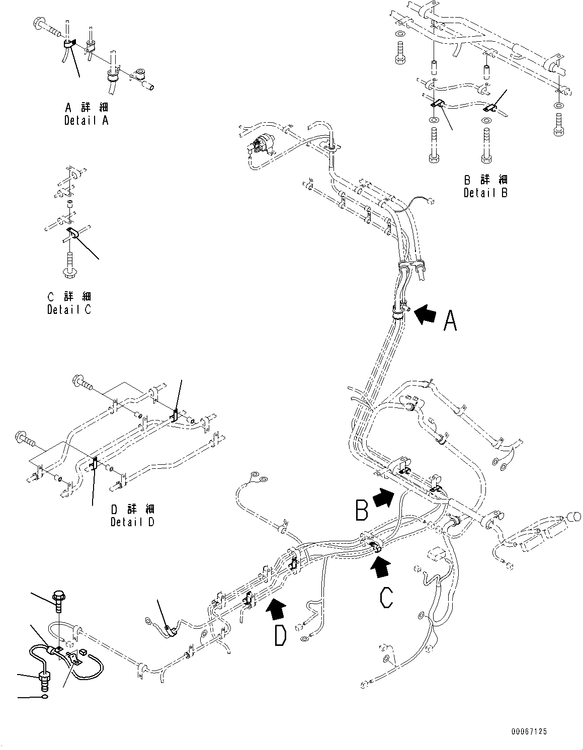 Komatsu parts book diagram for HD465-7E1 S/N 20001-UP (For EU): RADIATOR, ELECTRIC PARTS (#20001-)