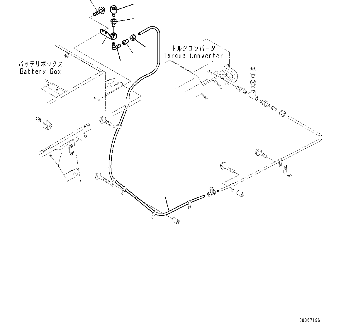 Komatsu parts book diagram for HD465-7E1 S/N 20001-UP (For EU): BATTERY BOX, BREATHER (#20001-)