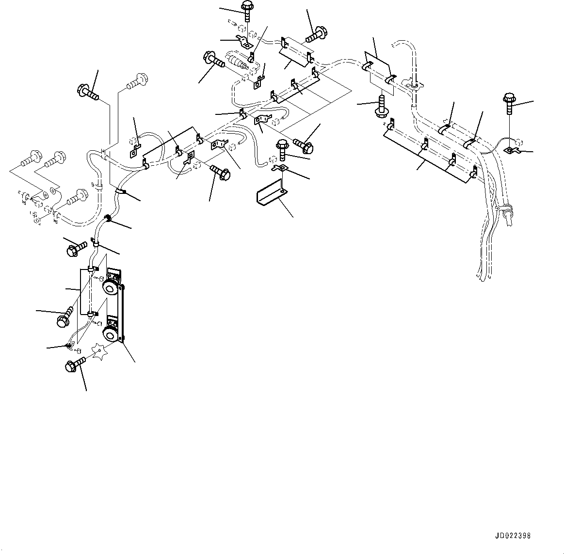 Komatsu parts book diagram for HD465-7E1 S/N 20001-UP (For EU): ELECTRIC SYSTEM, MOUNTING (1/2) (#20001-)