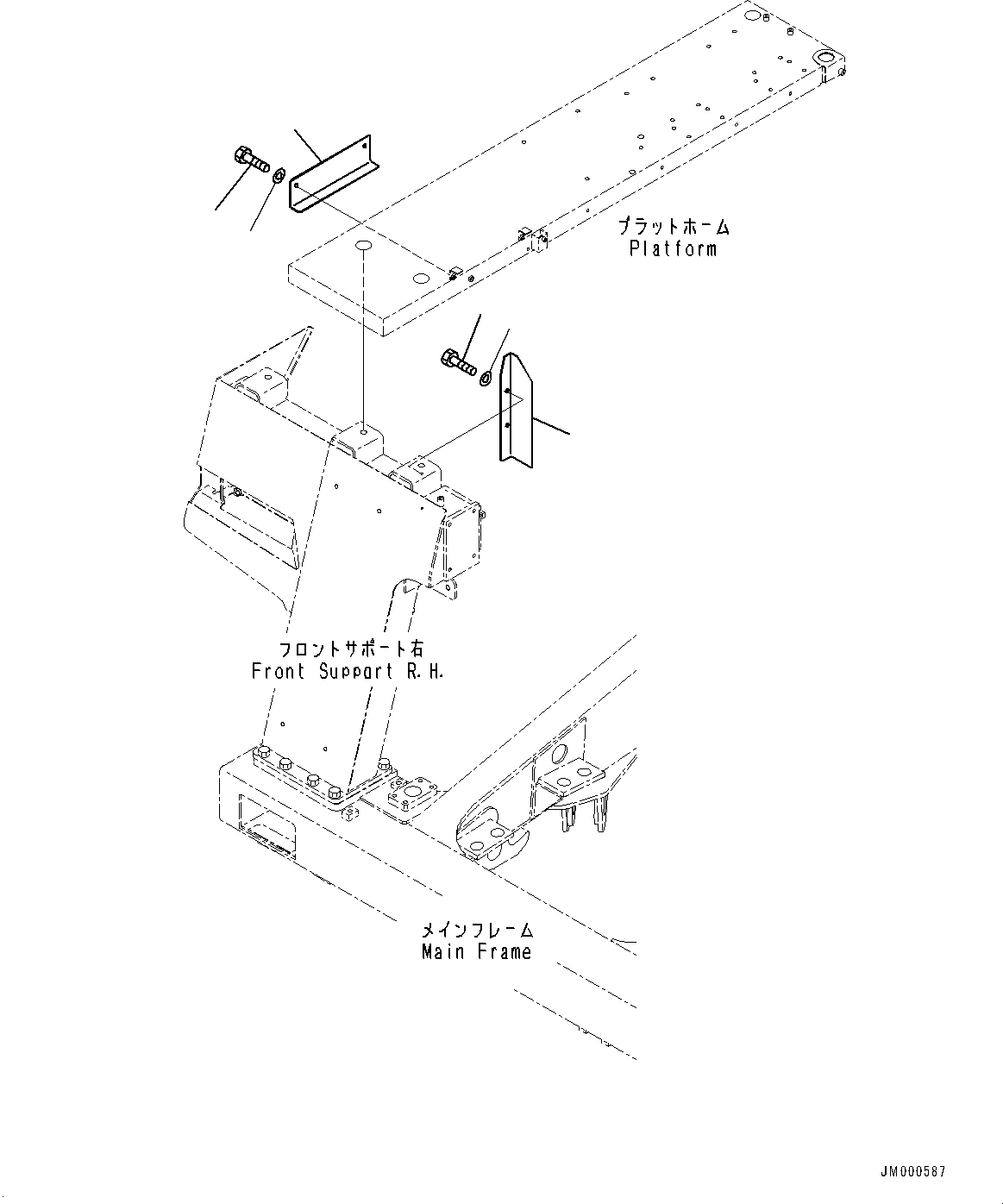 Komatsu parts book diagram for HD465-7E1 S/N 20001-UP (For EU): ELECTRIC SYSTEM, MUDGUARD (#20001-)
