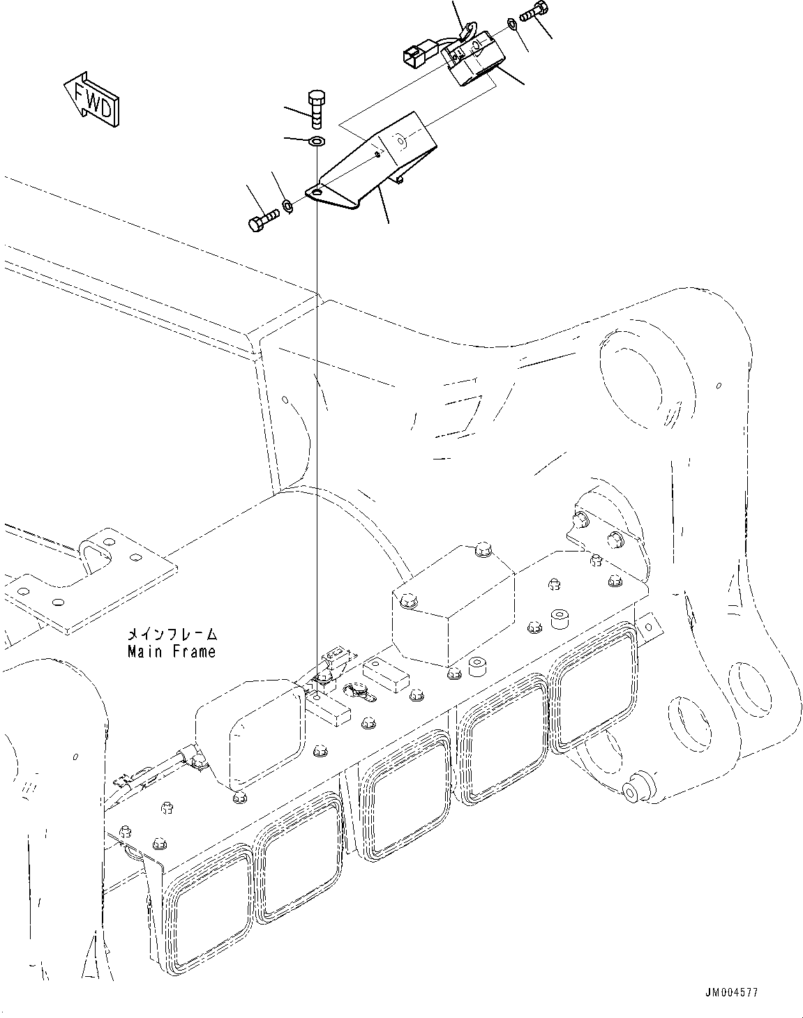 Komatsu parts book diagram for HD465-7E1 S/N 20001-UP (For EU): REAR COMBINATION LAMP AND BACKUP ALARM, REARVIEW CAMERA (#20001-)