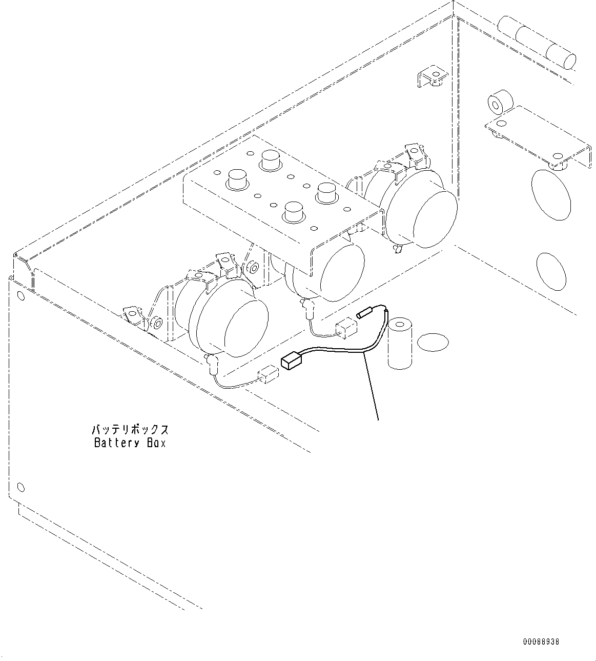 Komatsu parts book diagram for HD465-7E1 S/N 20001-UP (For EU): ENGINE OIL FILTER SENSOR (#20001-)