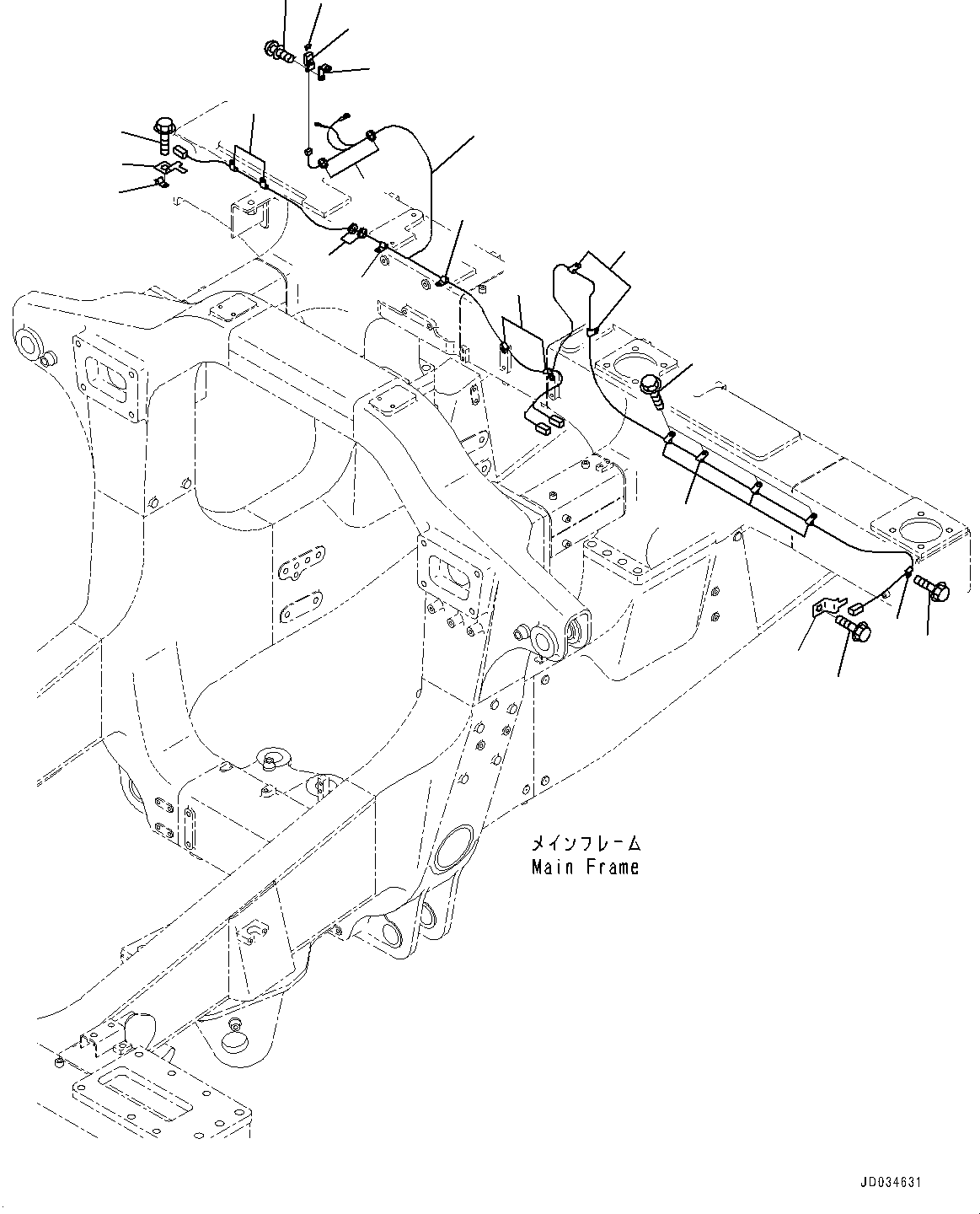 Komatsu parts book diagram for HD465-7E1 S/N 20001-UP (For EU): PAYLOAD METER LAMP, HEATER WIRING HARNESS (#20001-)