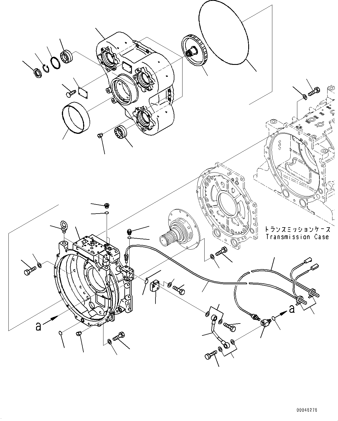 Komatsu parts book diagram for HD465-7E1 S/N 20001-UP (For EU): TORQUE CONVERTER AND TRANSMISSION, REAR HOUSING AND PTO (POWER TAKE OFF) (#20001-)