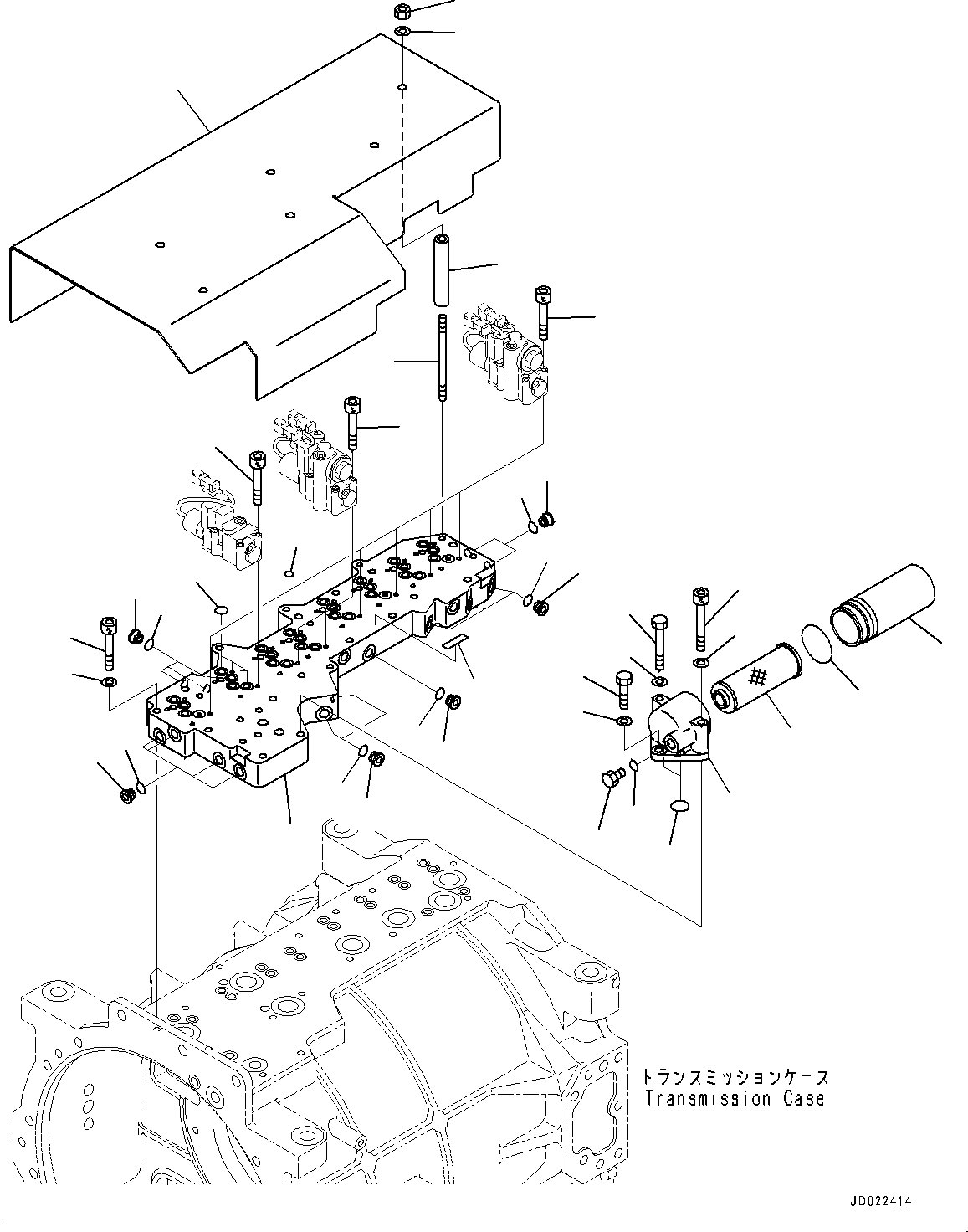 Komatsu parts book diagram for HD465-7E1 S/N 20001-UP (For EU): TORQUE CONVERTER AND TRANSMISSION, RELATED PARTS (#20001-)