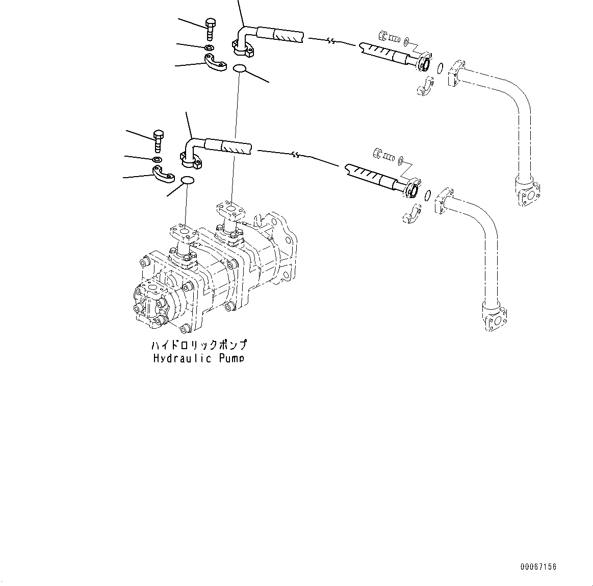 Komatsu parts book diagram for HD465-7E1 S/N 20001-UP (For EU): TORQUE CONVERTER AND TRANSMISSION, PUMP TO DEMAND VALVE (#20001-)